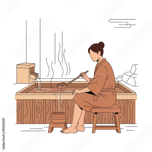 Serene Onsen Experience Evokes Tranquility And Relaxation