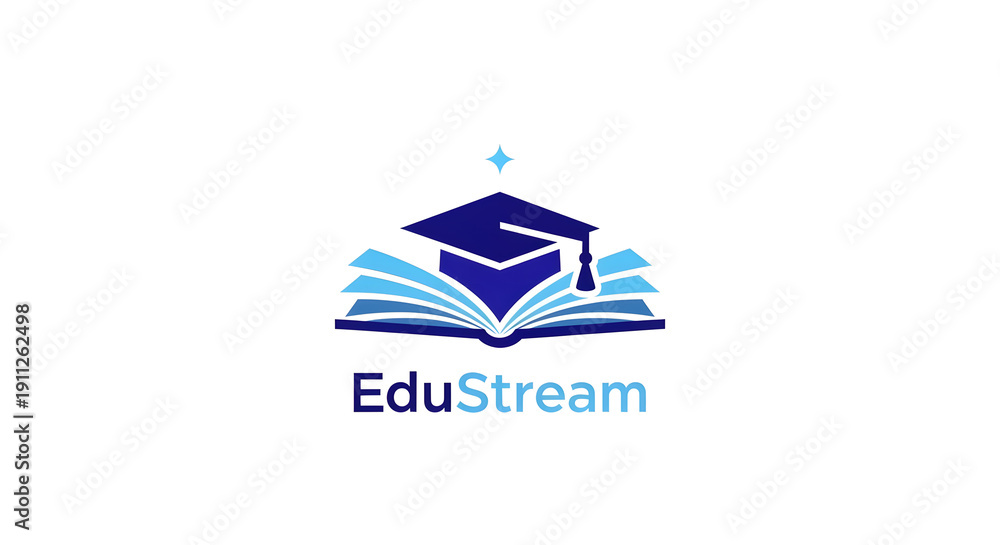 Fototapeta premium Iconic logo representing students or educational success