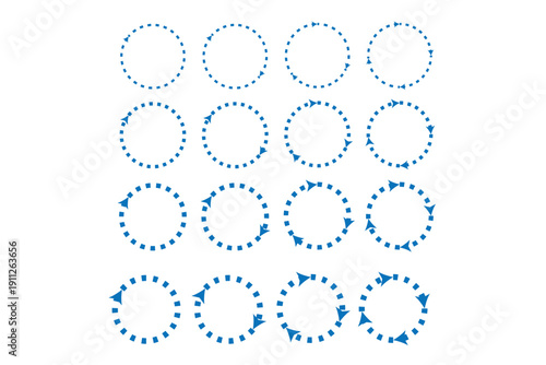Circle arrow icon set illustration, refresh, reload, set of circle arrows rotating.