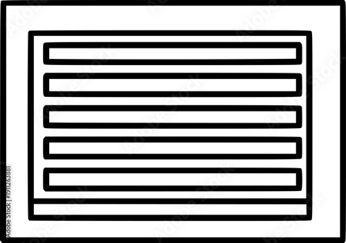 Air vent vector outline ,line set illustration ventilation grate on white background .Isolated outline,line set icon air vent .
