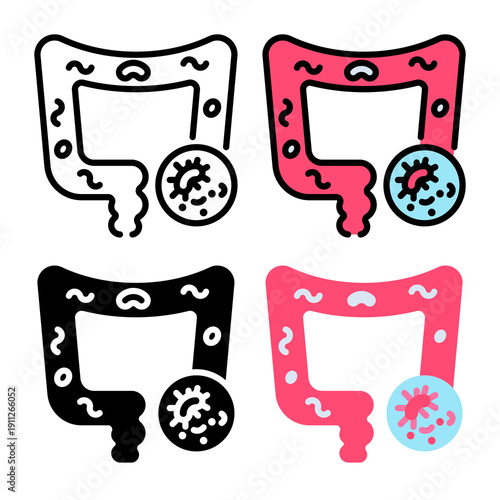 Colon Icon set collection � Complete icon pack collection for Diagnosis Cancer theme needs