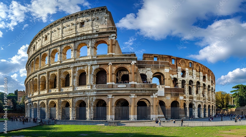 Fototapeta premium Ancient Roman Colosseum under a vibrant sky