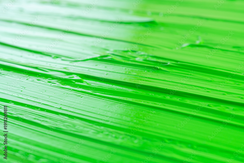 Obraz premium 緑色のアクリル絵の具を伸ばした質感のクローズアップ撮影13