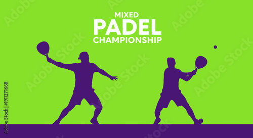 Dynamic Mixed Padel Championship Event Graphic Vibrant Design