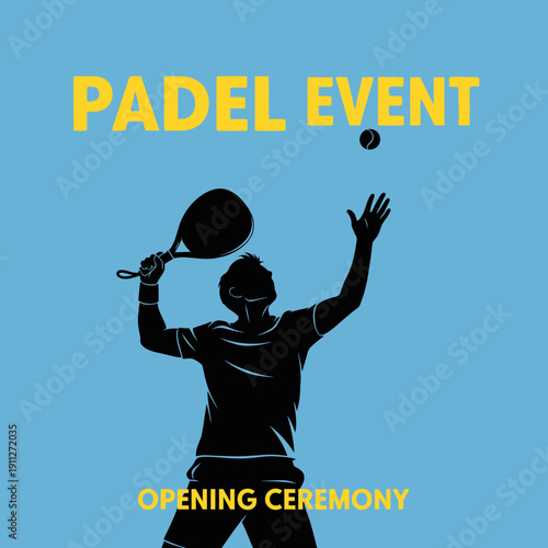 Dynamic Padel Event Silhouette Opening Ceremony Celebration