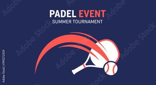 Dynamic Padel Event Tennis Tournament Summer Competition Celebration