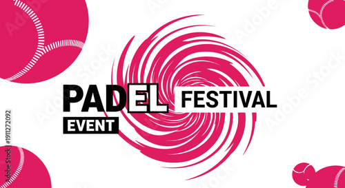 Dynamic Padel Festival Event Graphic Design Celebration