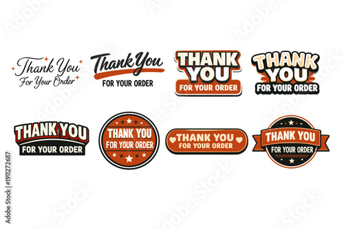 Thank you for your order stickers collection