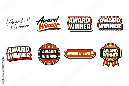 Award winner badges: stylish designs for recognition and achievement