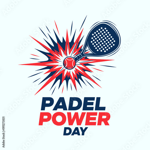Dynamic Padel Power Day Explosion Sport Graphic