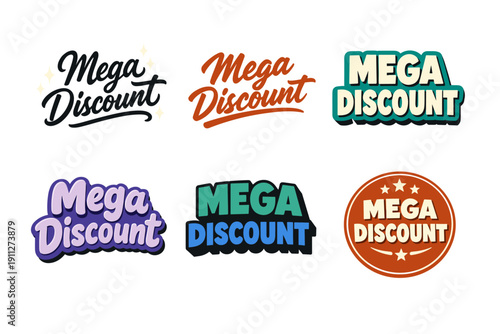 Colorful mega discount designs collection in various styles