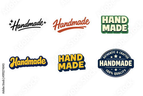 Variety of handmade logos: authentic craftsmanship in diverse styles