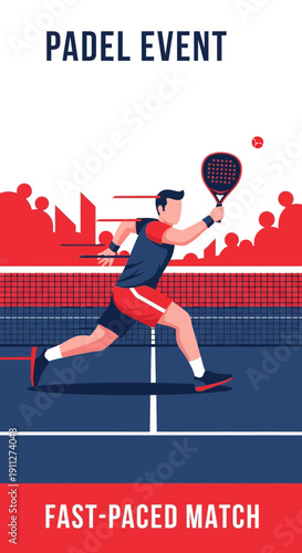 Dynamic Padel Player in Action Capturing Fast-Paced Match Energy