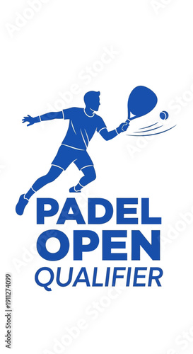 Dynamic Padel Player In Action For Open Qualifier Tournament Event