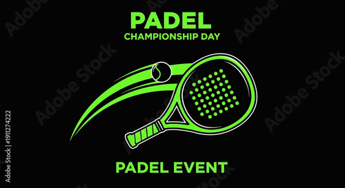 Dynamic Padel Tennis Championship Event Promotion Graphic