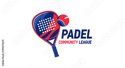 Dynamic Padel Sport Logo Design For Community League Tournament Play