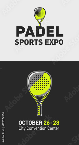 Dynamic Padel Sports Expo Event Poster Design Minimalist