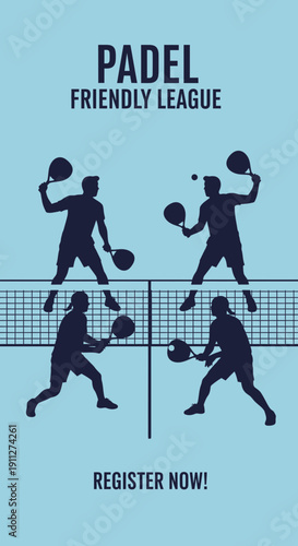 Dynamic Padel Tennis Competition Sport Event Poster Design