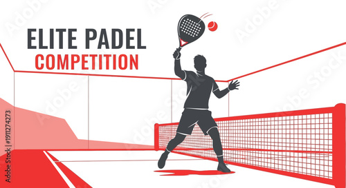 Dynamic Padel Player Silhouette During Elite Competition