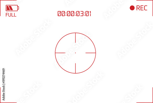 Digital camera viewfinder with recording indicator and timer