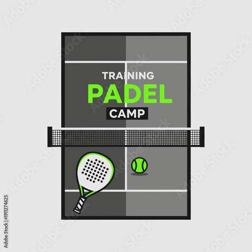 Dynamic Padel Tennis Training Camp Event Promotion Graphics