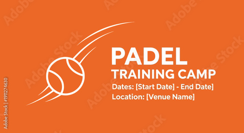 Dynamic Padel Tennis Training Camp Event Announcement Graphic