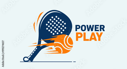 Dynamic Padel Tennis Power Play Action Shot