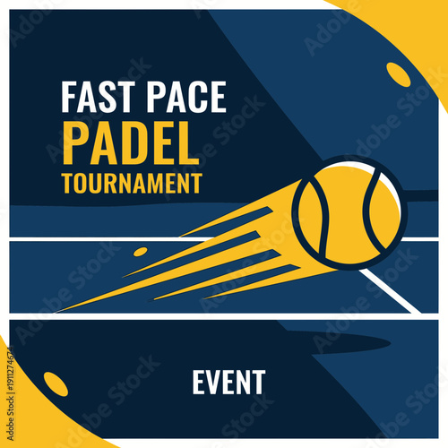 Dynamic Padel Tournament Event Announcement Graphic