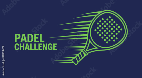 Dynamic Padel Tennis Racket Motion Graphic Concept For Sport Events