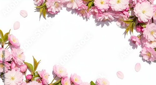 Elegant Pink Blossom Frame Background for May rasio 16:9