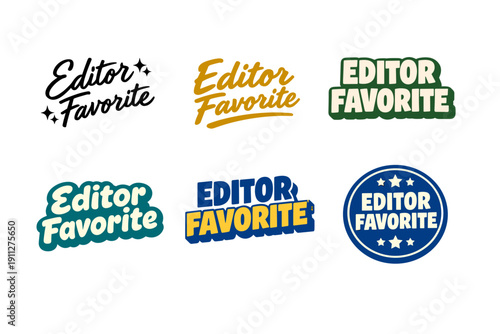 Various editor favorite logo designs in different styles and colors