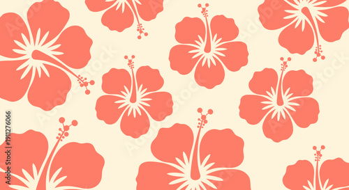 Flat illustration of a vibrant flower arrangement in a tropical environment viewed from above