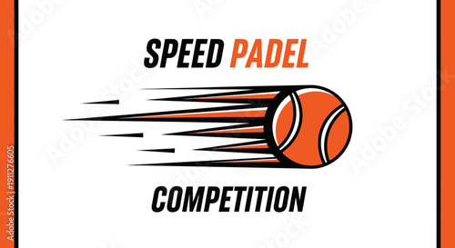 Dynamic Speed Padel Competition Vector Graphic