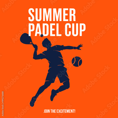 Dynamic Summer Padel Cup Competition Graphic Design Celebration
