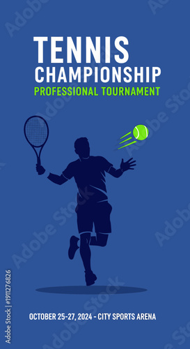 Dynamic Tennis Championship Professional Tournament Poster Design