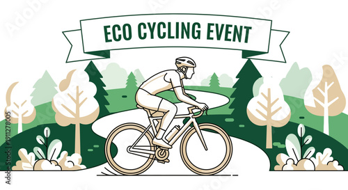 Eco Cycling Event Promotion And Outdoor Activity Concept