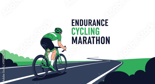 Endurance Cycling Marathon Graphic Design For Event Promotion And Sport