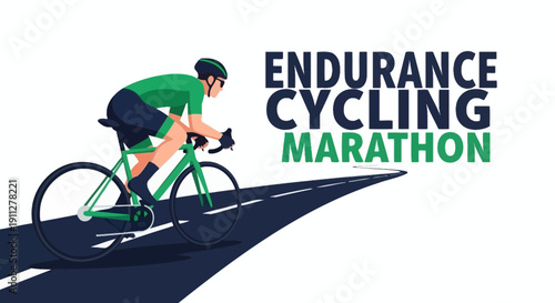 Endurance Cycling Marathon Athlete Riding Bicycle
