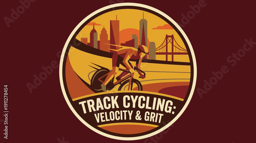 Track Cycling Velocity & Grit - Dynamic Urban Landscape Bicycle Race