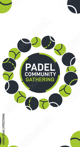 Energetic Padel Ball Design For Sports Event Promotion Minimalist Style