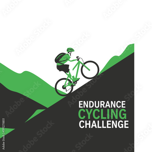 Epic Mountain Bike Endurance Cycling Challenge Adventure Graphic Design