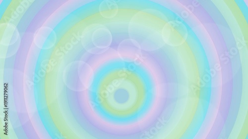 Vibrant pastel concentric circles in soothing blue green hues