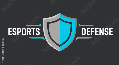 Esports Defense Shield Graphic Modern Design