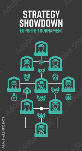 Esports Tournament Bracket Strategy Showdown Digital Gaming Competition