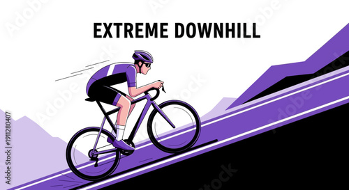 Extreme Downhill Cycling Thrill Rider Action Speed Victory