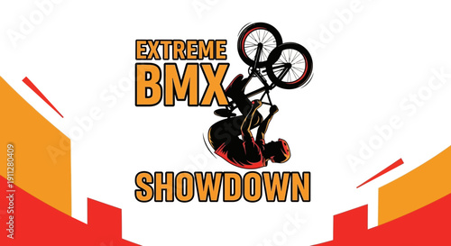Extreme Bmx Showdown Dynamic Action Sports Graphic Art