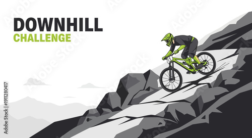 Extreme Downhill Mountain Biking Challenge Extreme Sport Adventure