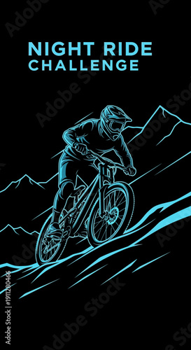 Extreme Night Mountain Biking Thrill Adventure