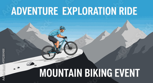 Extreme Mountain Biking Adventure Exploration Ride Excitement