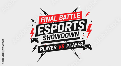 Final Battle Esports Showdown Player Vs Player Dynamic Graphic Design